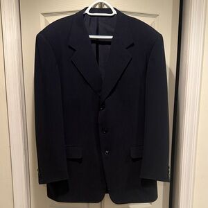 Pal Zileri 2 Piece Dark Navy Pinstripe Suit in Size 42R